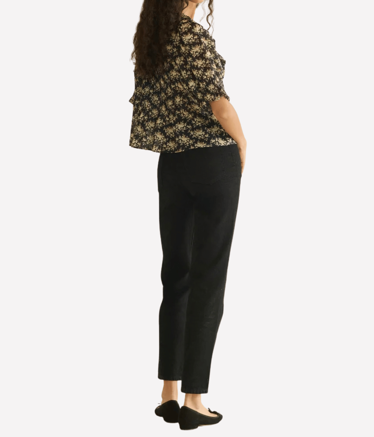 Henri Top in Noir Rosier Floral