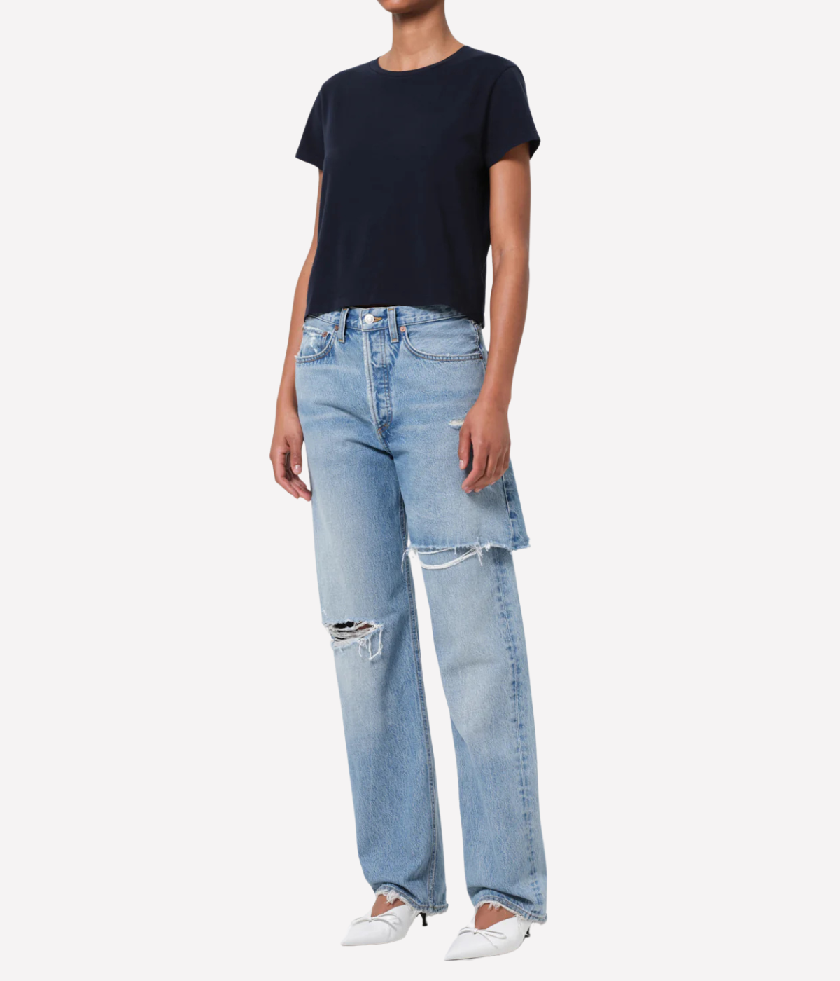 Adine Shrunken Tee in Stormy