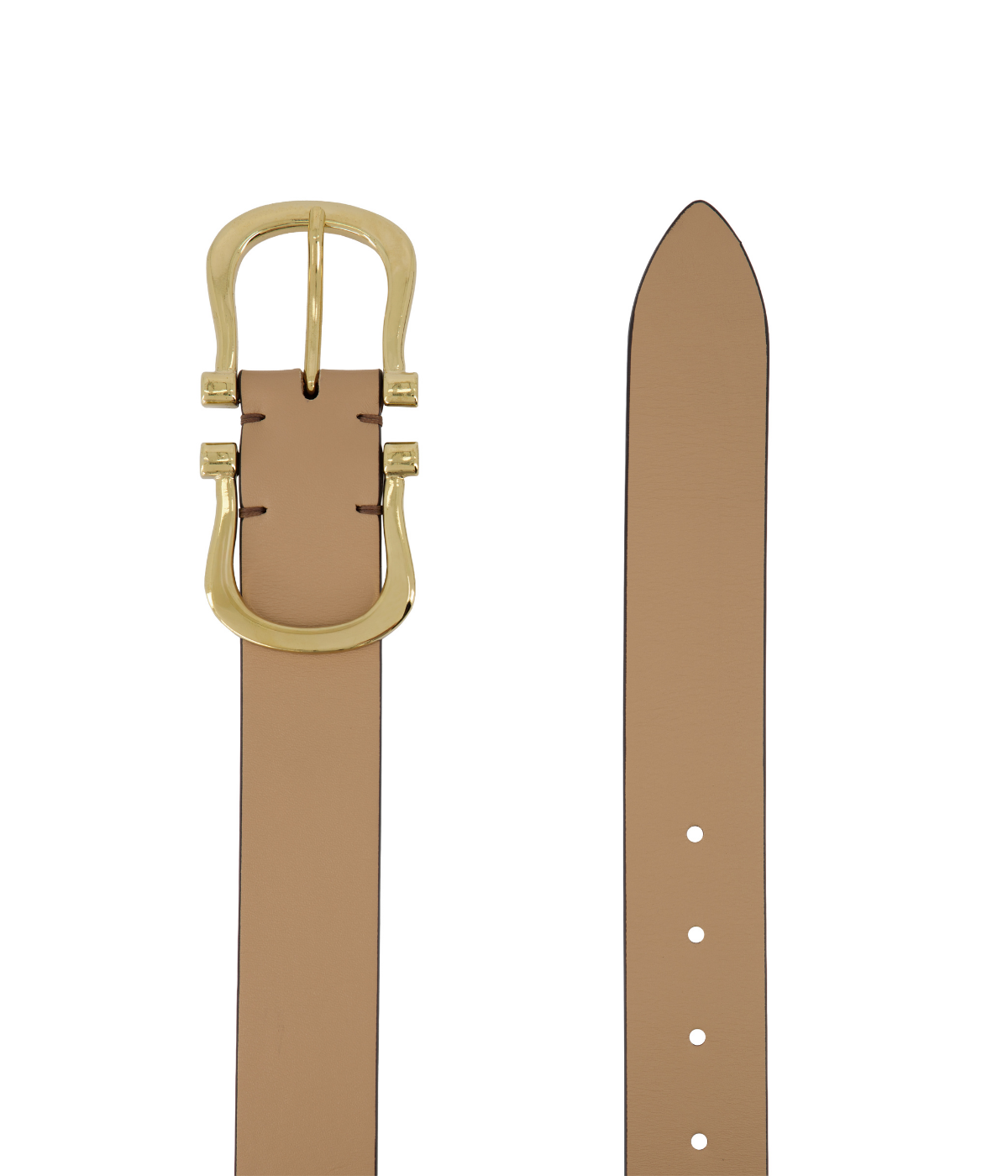 Gold Nicky X Belt in Cappuccino