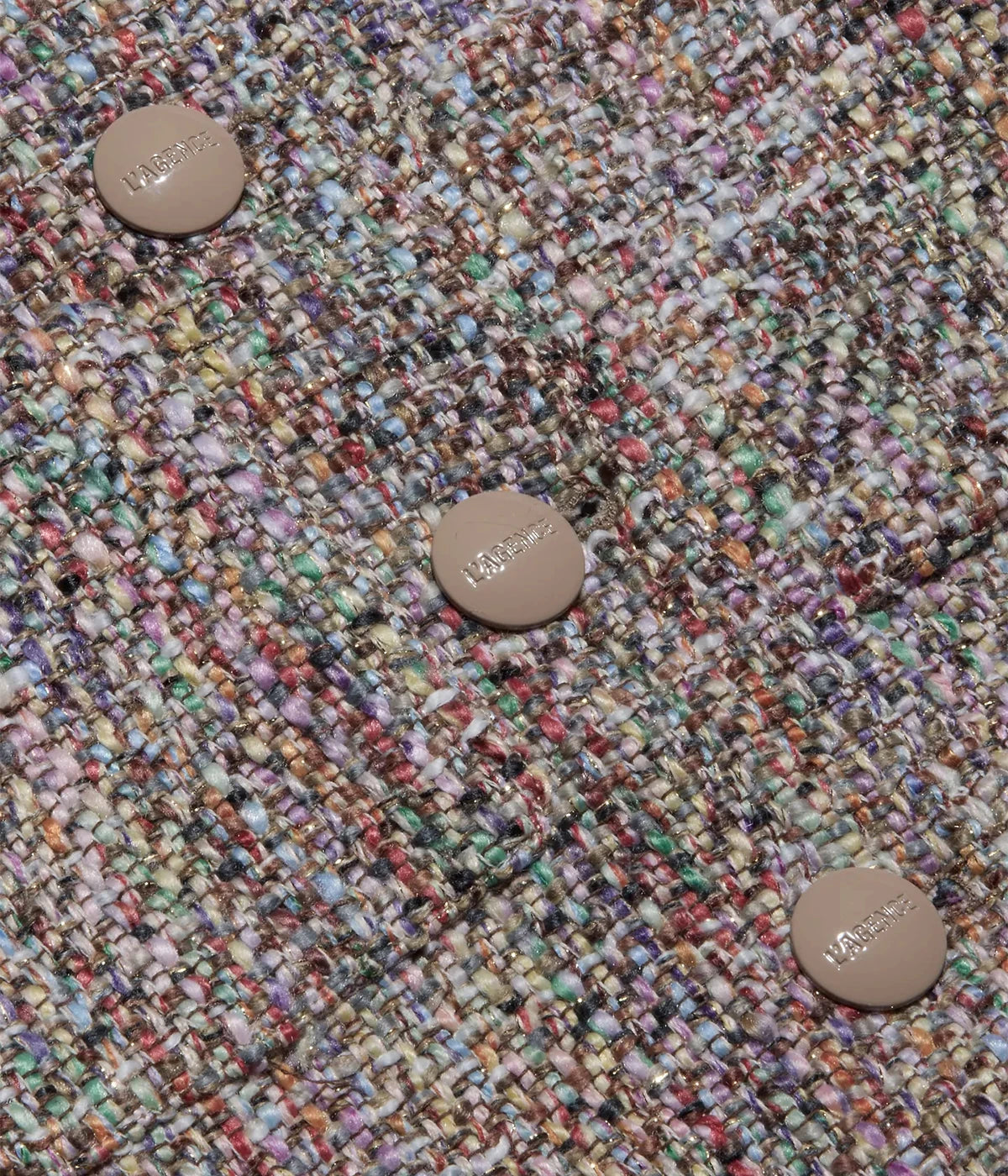 Chita Crop Short Sleeve Jacket in Rainbow Tweed