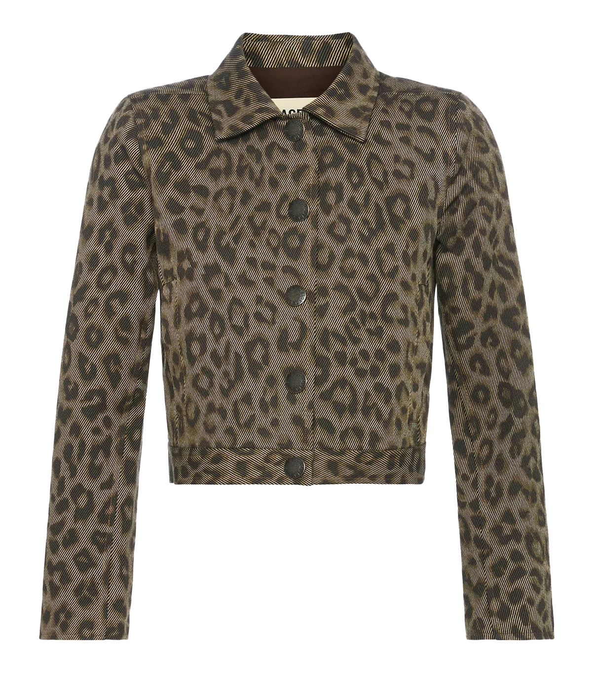 Marla Crop Jacket in Tan Multi Leopard Shaw