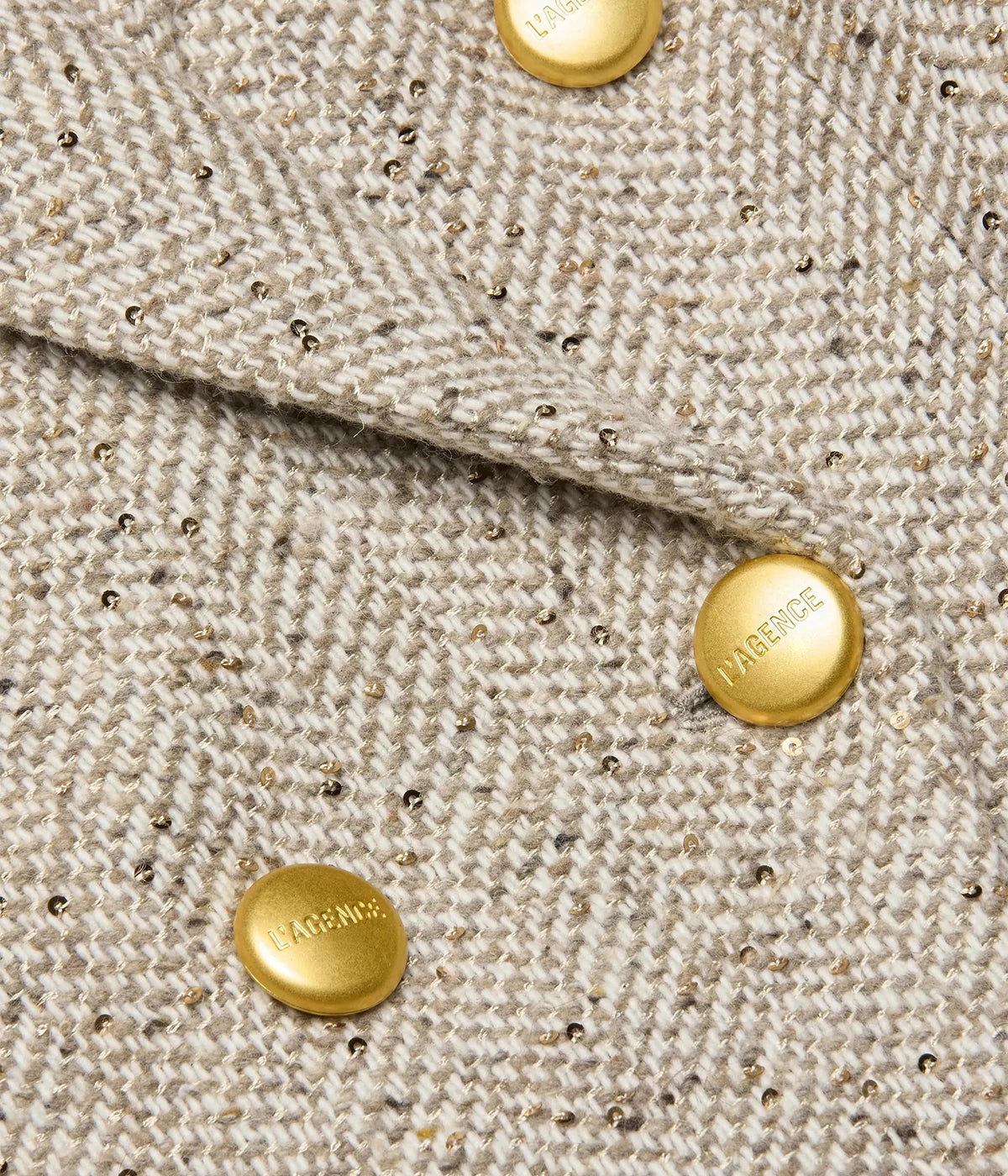 Kyomi Double Breasted Blazer In Neutral Multi Tweed