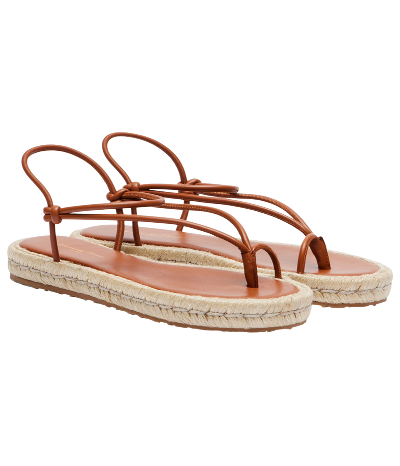 Leather Espadrille Sandal in Sedona and Natural