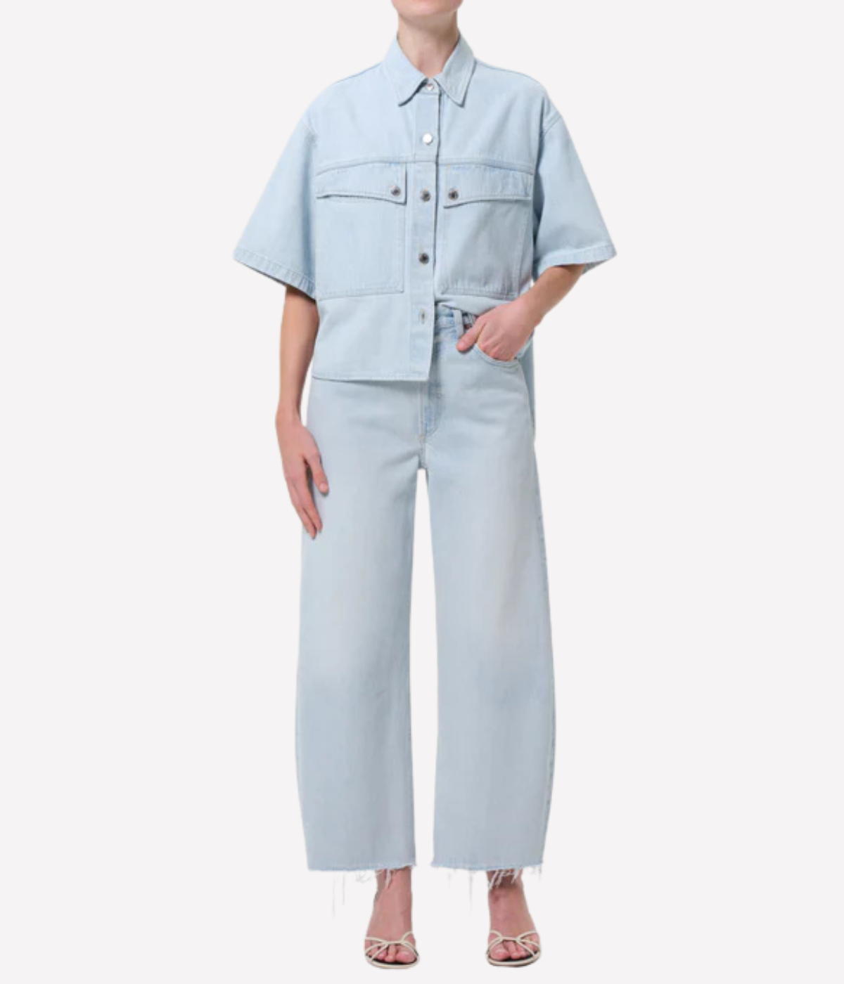 Low Curve Fray Jean in Flourish