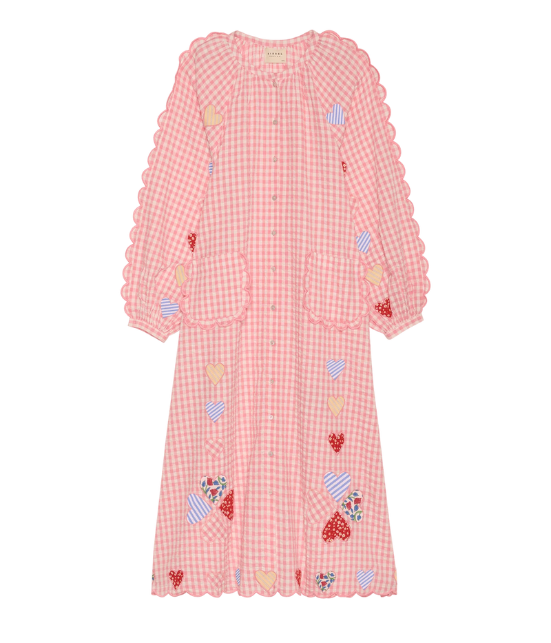 Kamal Dress In Pink Checks