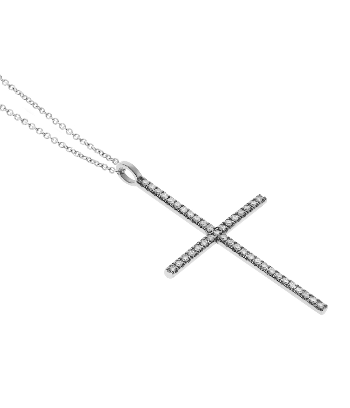 Classic Cross in 18K White Gold