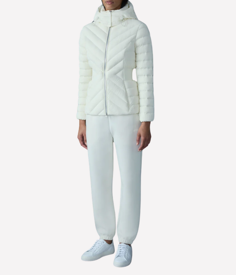 Idalee Puffer Jacket in Cream