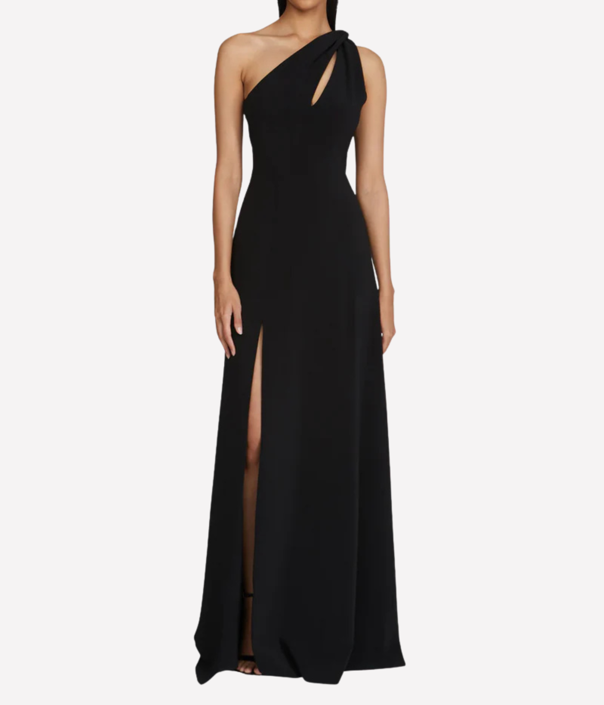 Navi Luxe Crepe Gown in Black