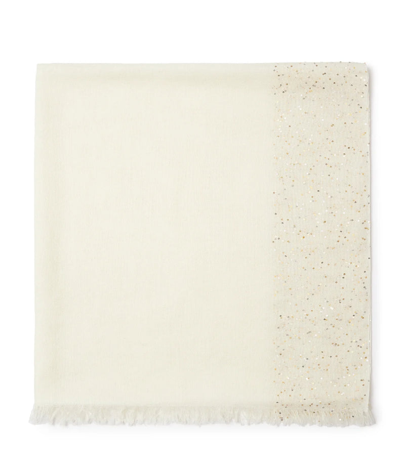 Dania Scarf in White/Brown