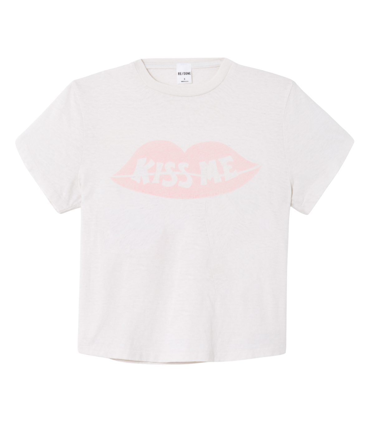 50s Boxy Tee Kiss Me In Vintage White