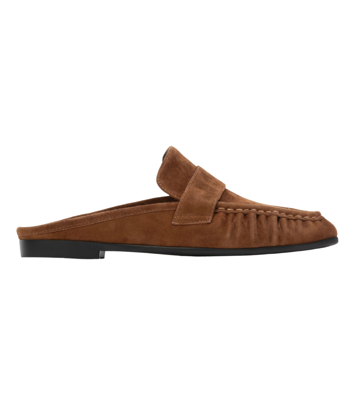 Gabby Loafer Mule in Tobacco Suede