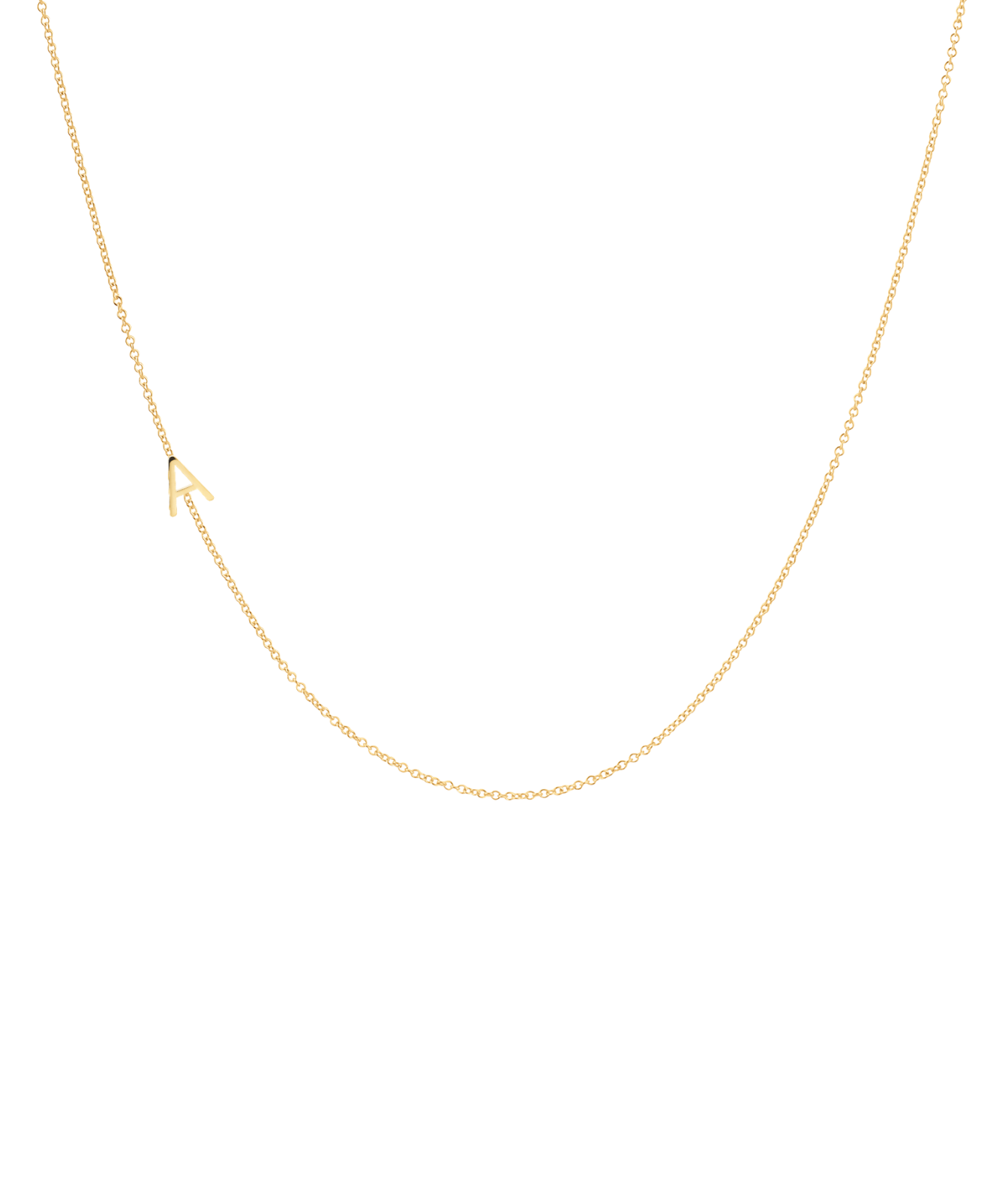 Initial Necklace In Yellow Gold