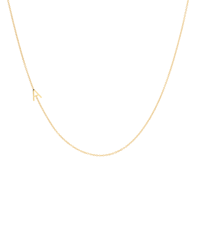 Initial Necklace In Yellow Gold