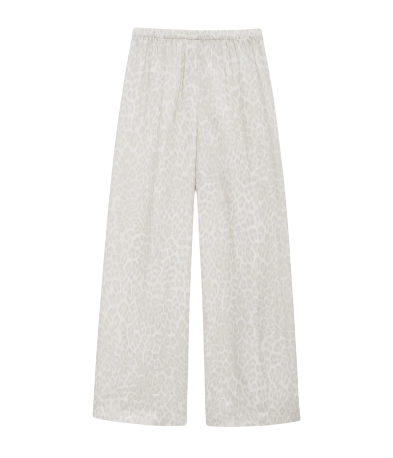 Roslyn Pant In Washed White Leopard