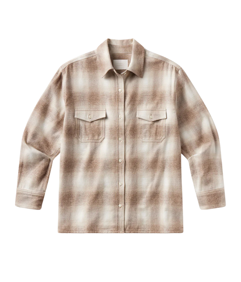 Kota Long Button Up In Schiffer Plaid