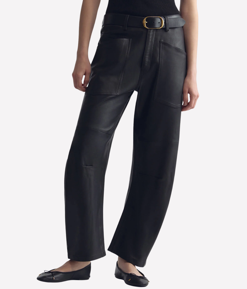 Shon Leather Pant In Black
