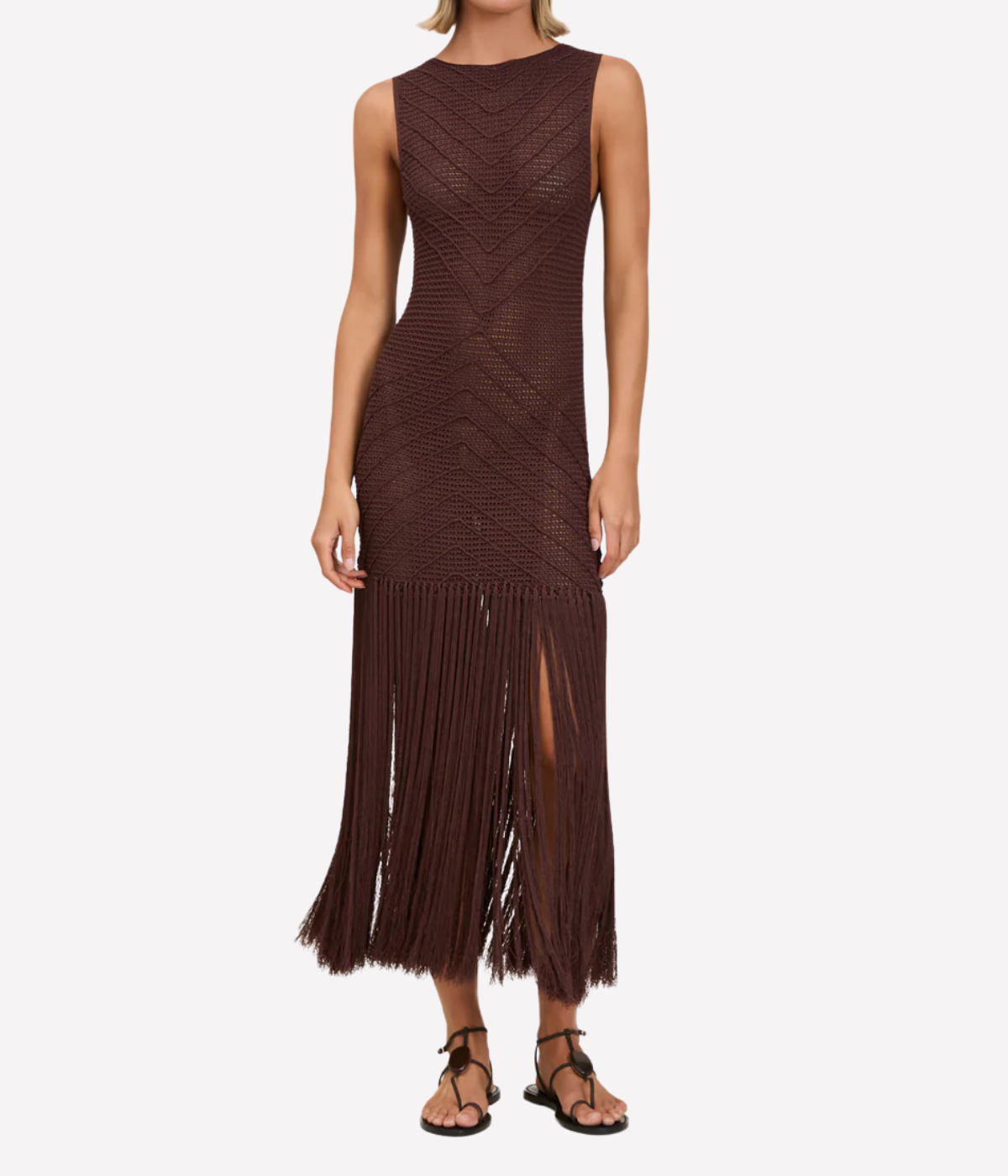 Leiza Dress in Mahogany