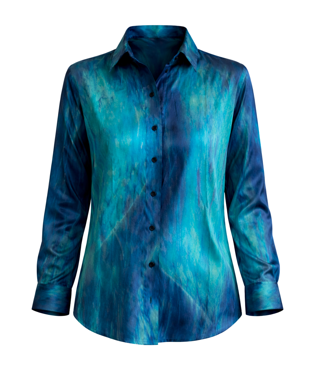 Long Sleeve Button Shirt in Capri Stripe
