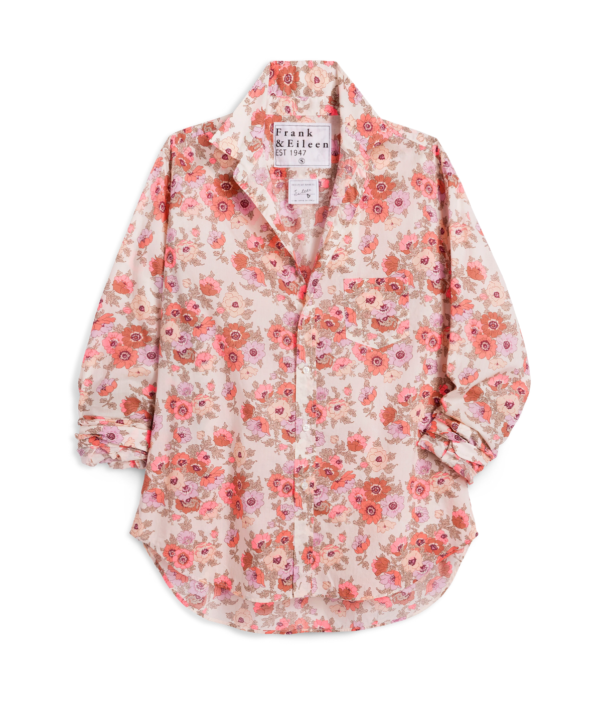 Eileen Woven Button Up Shirt in Neon Muted Florals