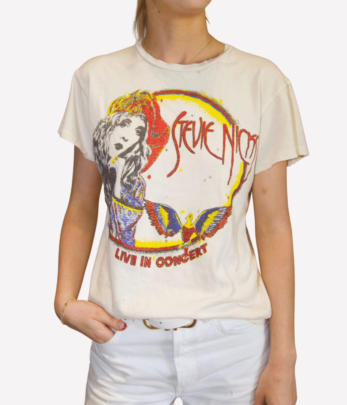 Stevie Nicks Crew Tee in Tan