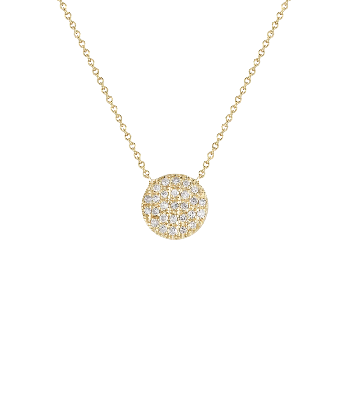 Lauren Joy Medium Disc Necklace in 14k Yellow Gold