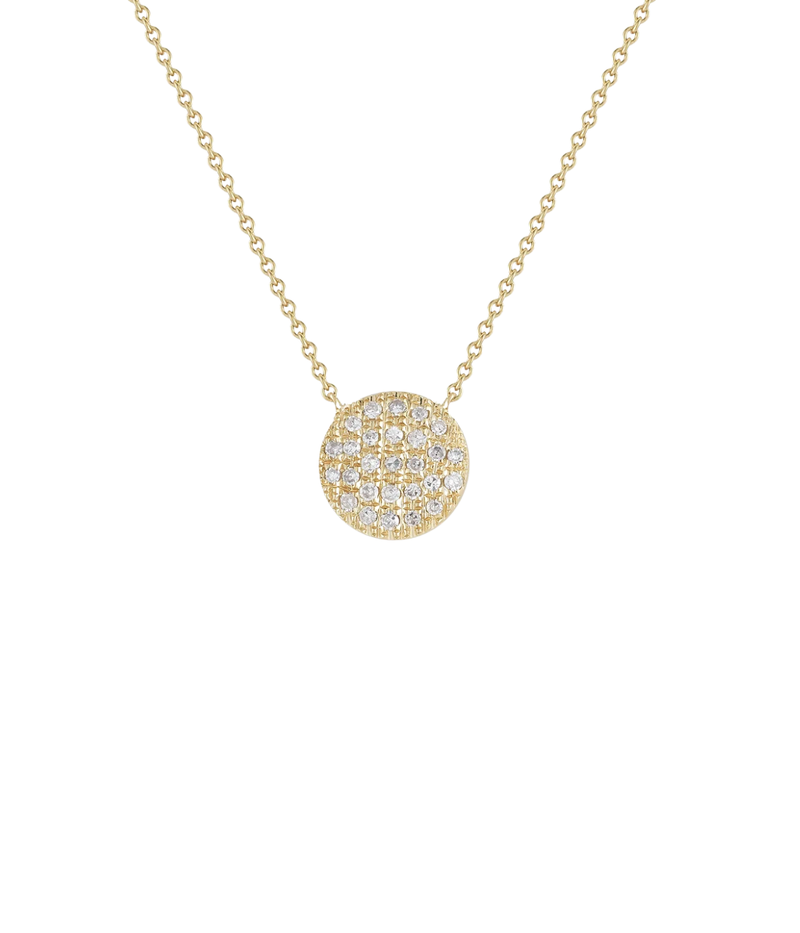 Lauren Joy Medium Disc Necklace in 14k Yellow Gold