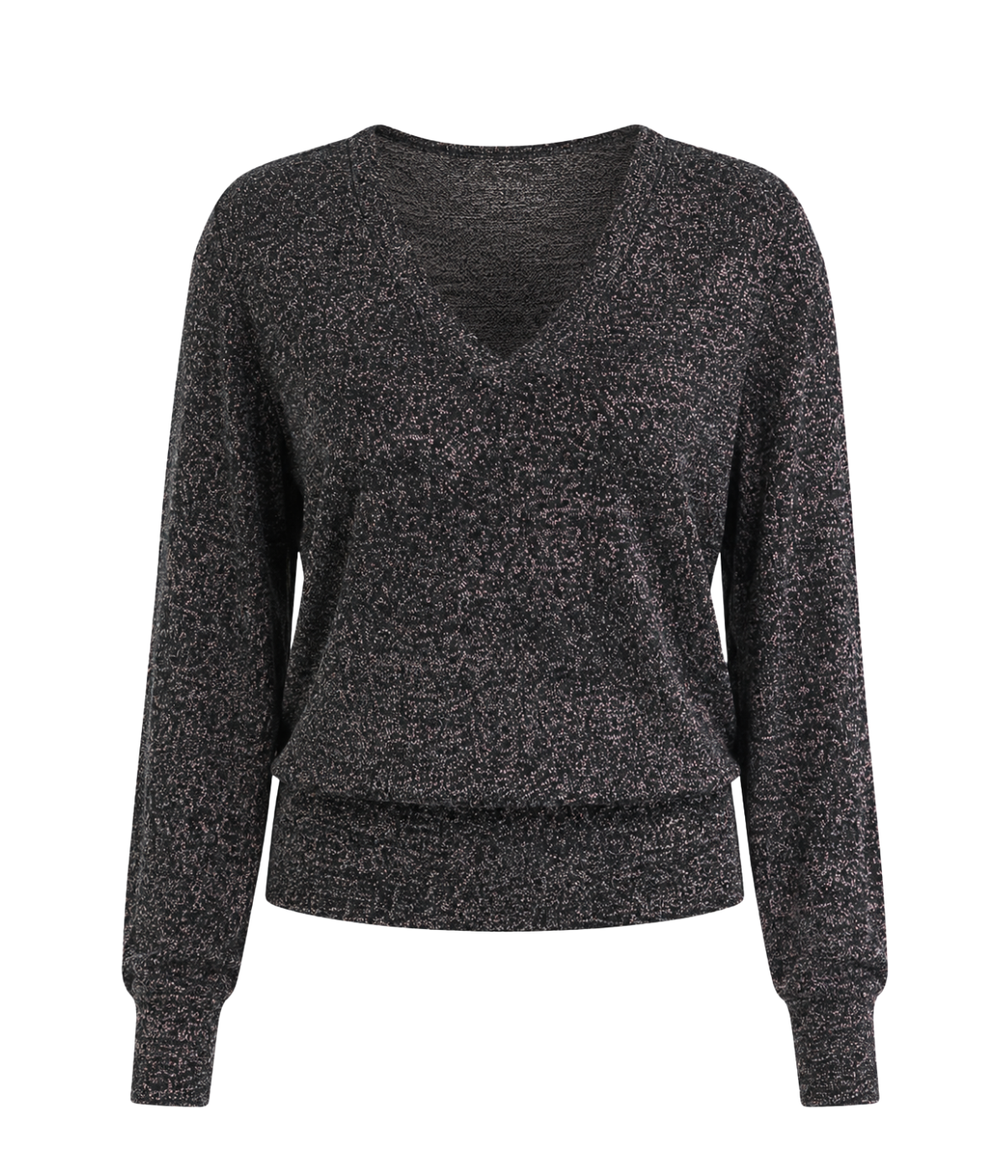 Aurora V Neck Top In Black