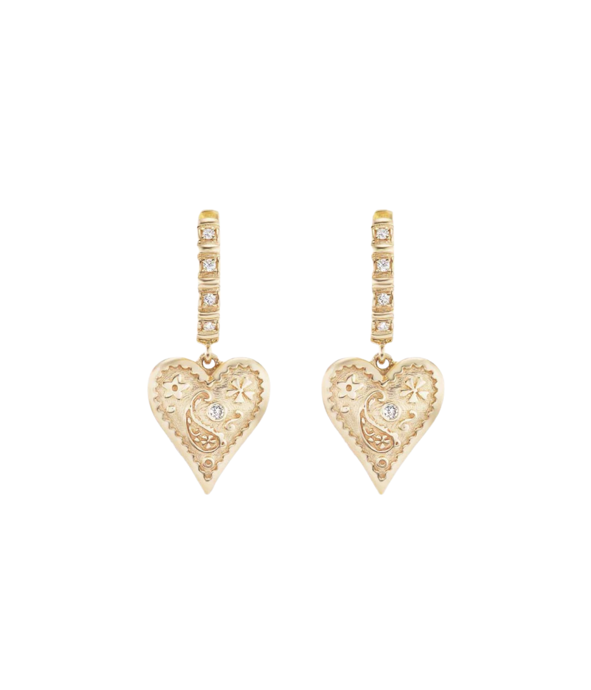 Small Southwestern Heart Earrings