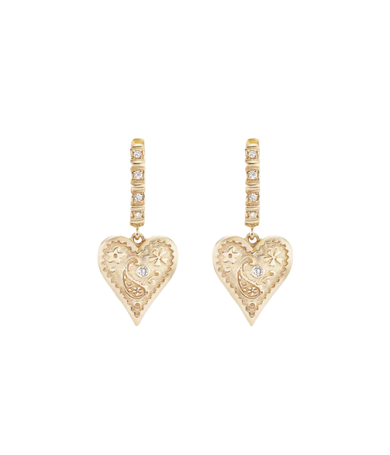 Small Southwestern Heart Earrings