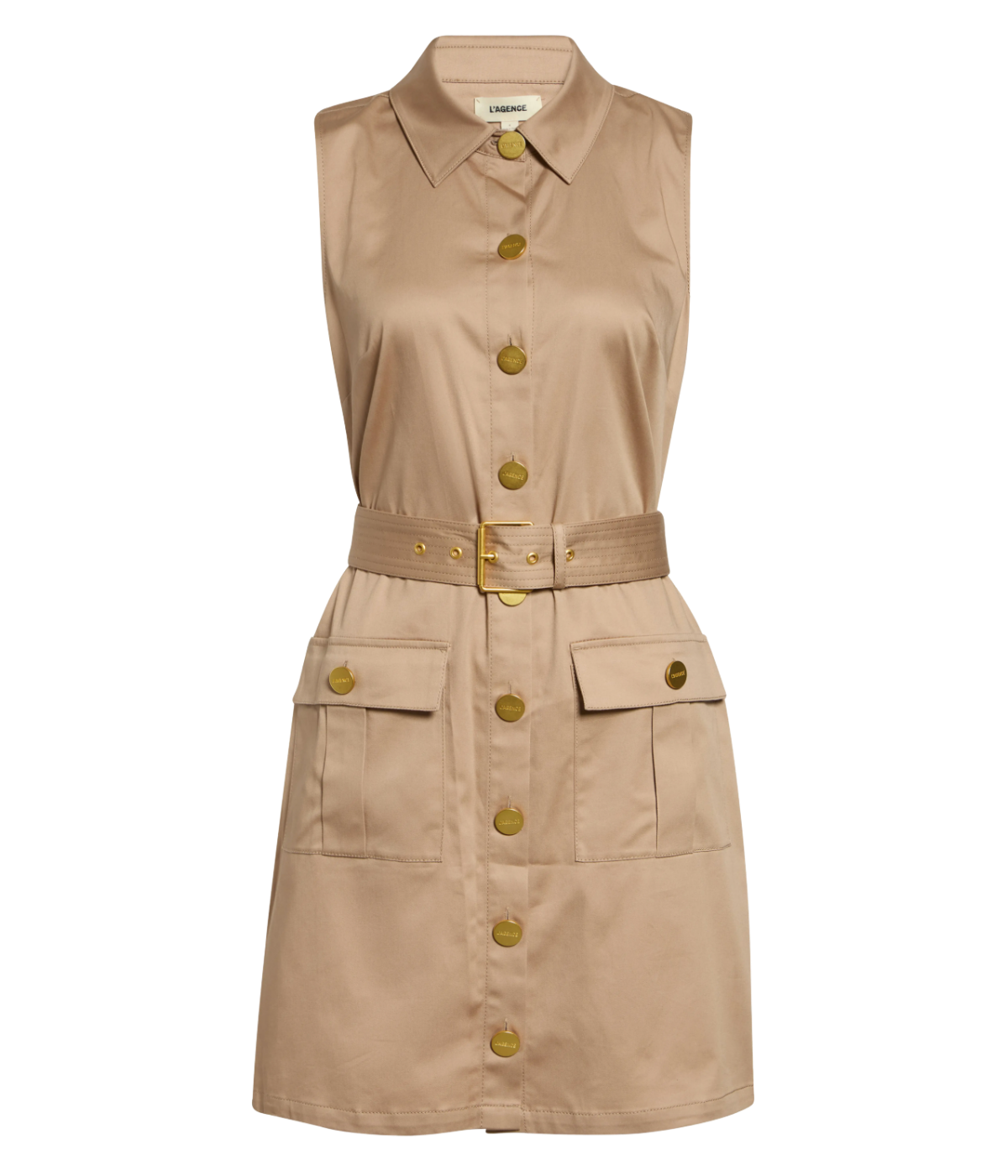 Noira Military Shirtdress In Cappuccino
