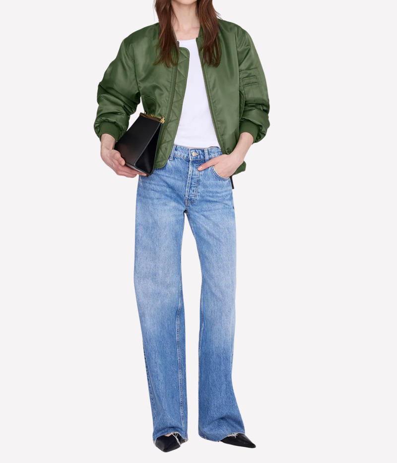 Leon Bomber In Army Green