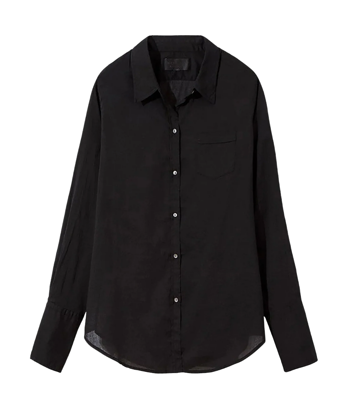 Cotton Voile NL Shirt in Black