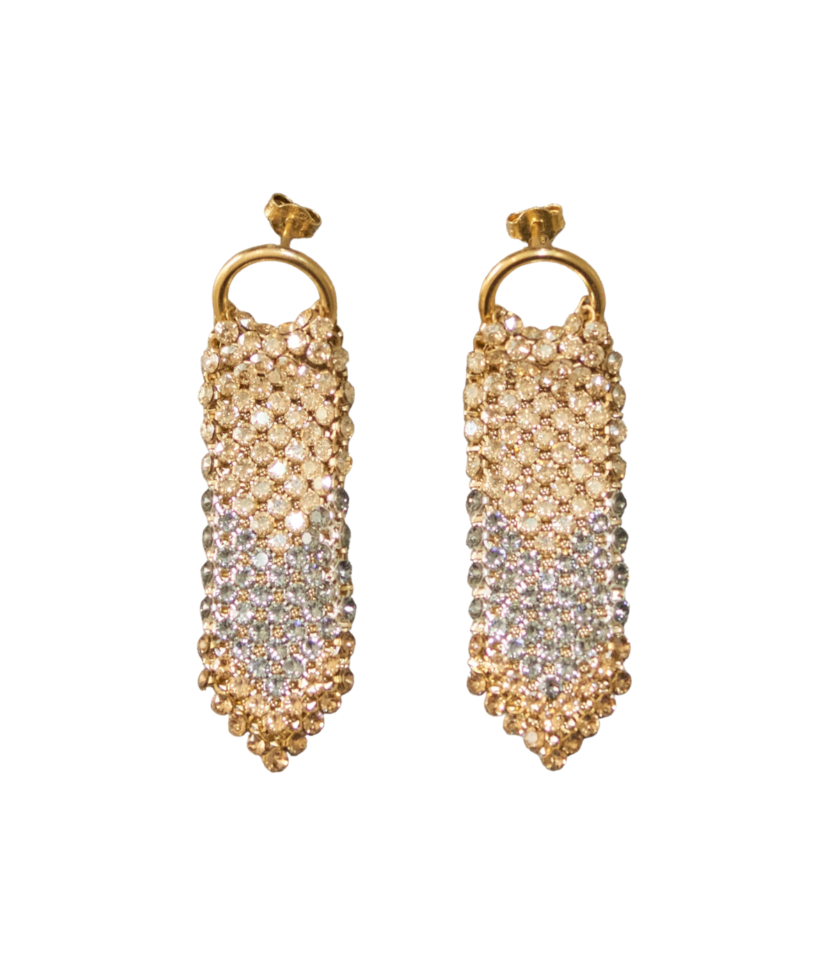 Gentle Earrings in Gold, Grey & Topaze