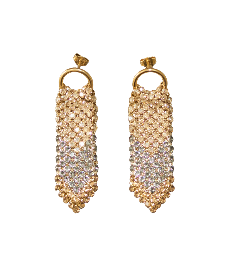 Gentle Earrings in Gold, Grey & Topaze