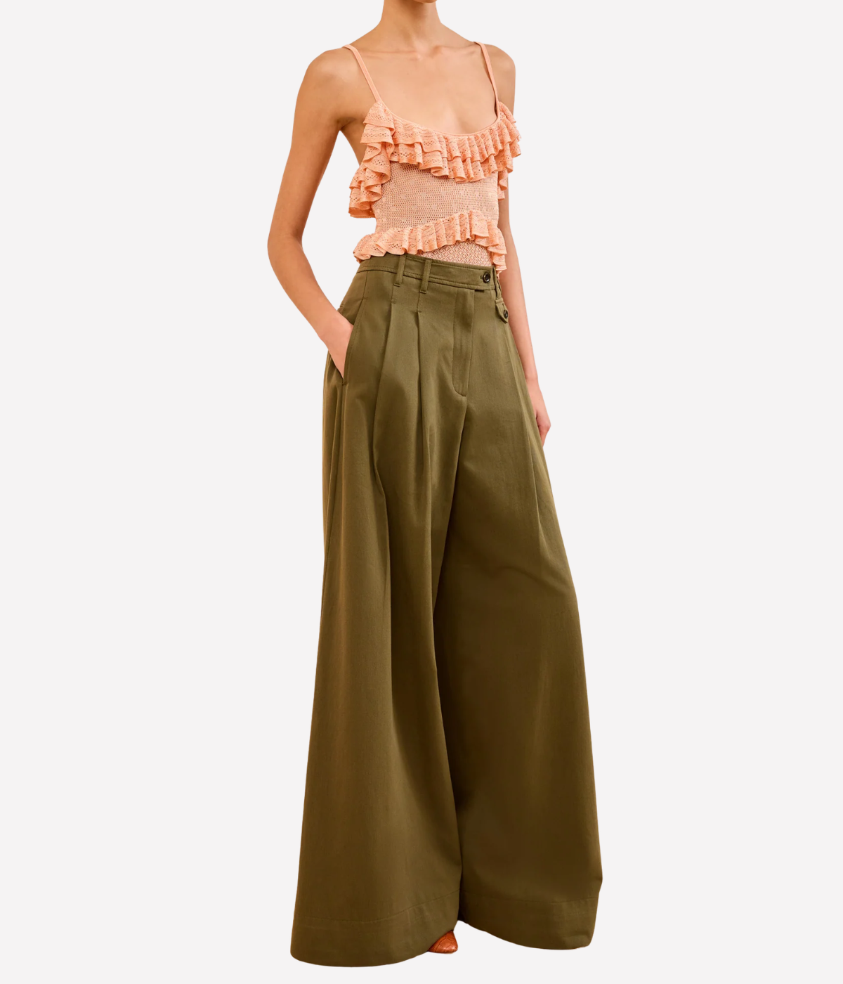 Motherwell Wide Leg Trouser In Pinon