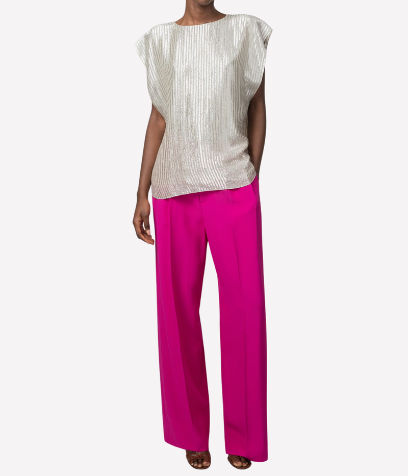 Castleton Top In Ivory & Silver