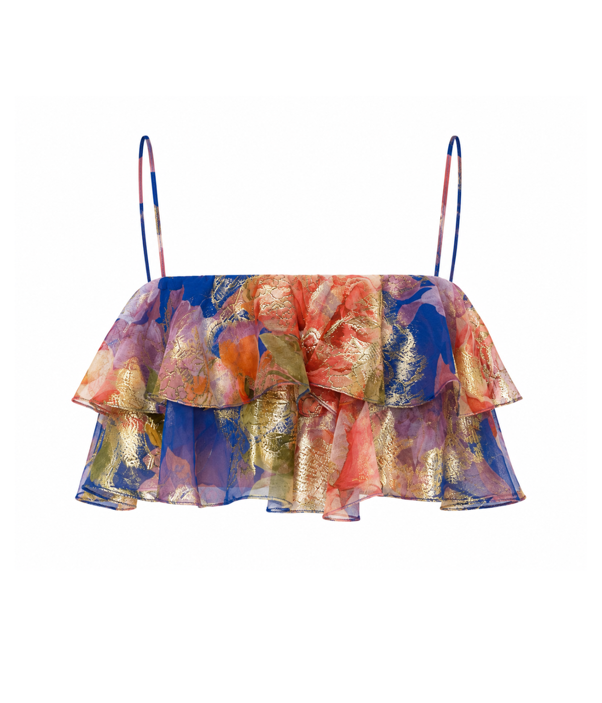 Ruffle Top In Blue