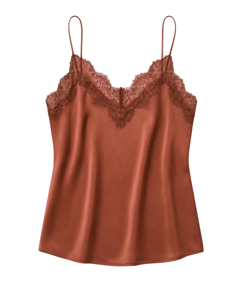 ALC Annabelle Lace Camisole Top in Light Chestnut product flat lay shot