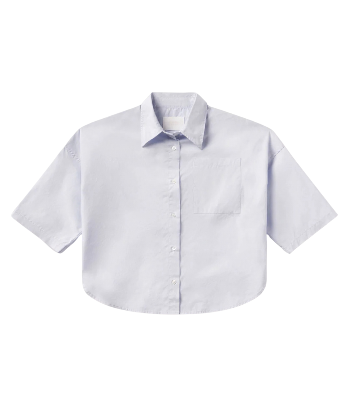 Frances Cropped Shirt in Baby Blue