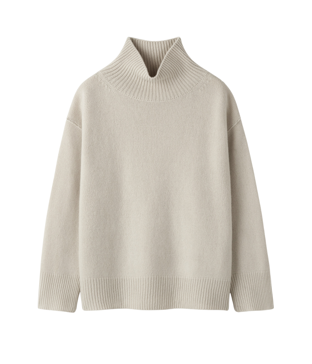 Boyfriend Turtle Neck in Chalk