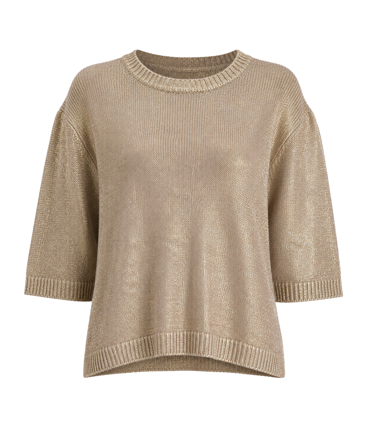 Short Sleeve Maglia in Noce Moscata Lamination