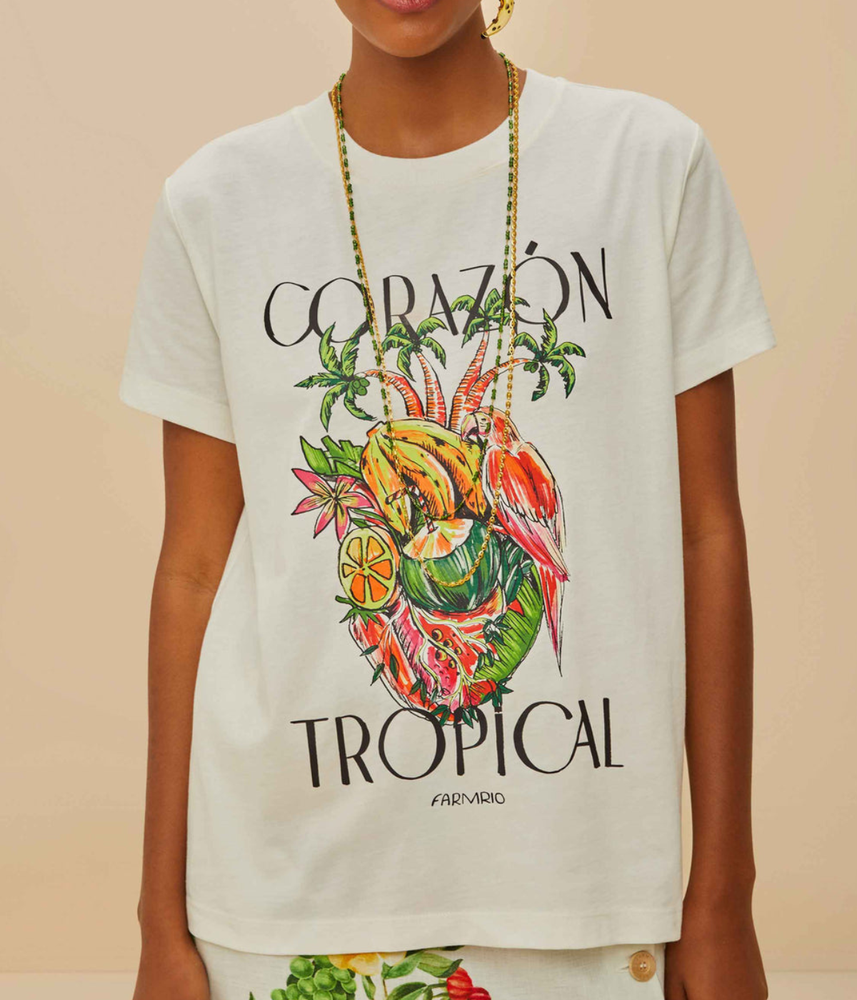 Corazon Tropical Tshirt in White