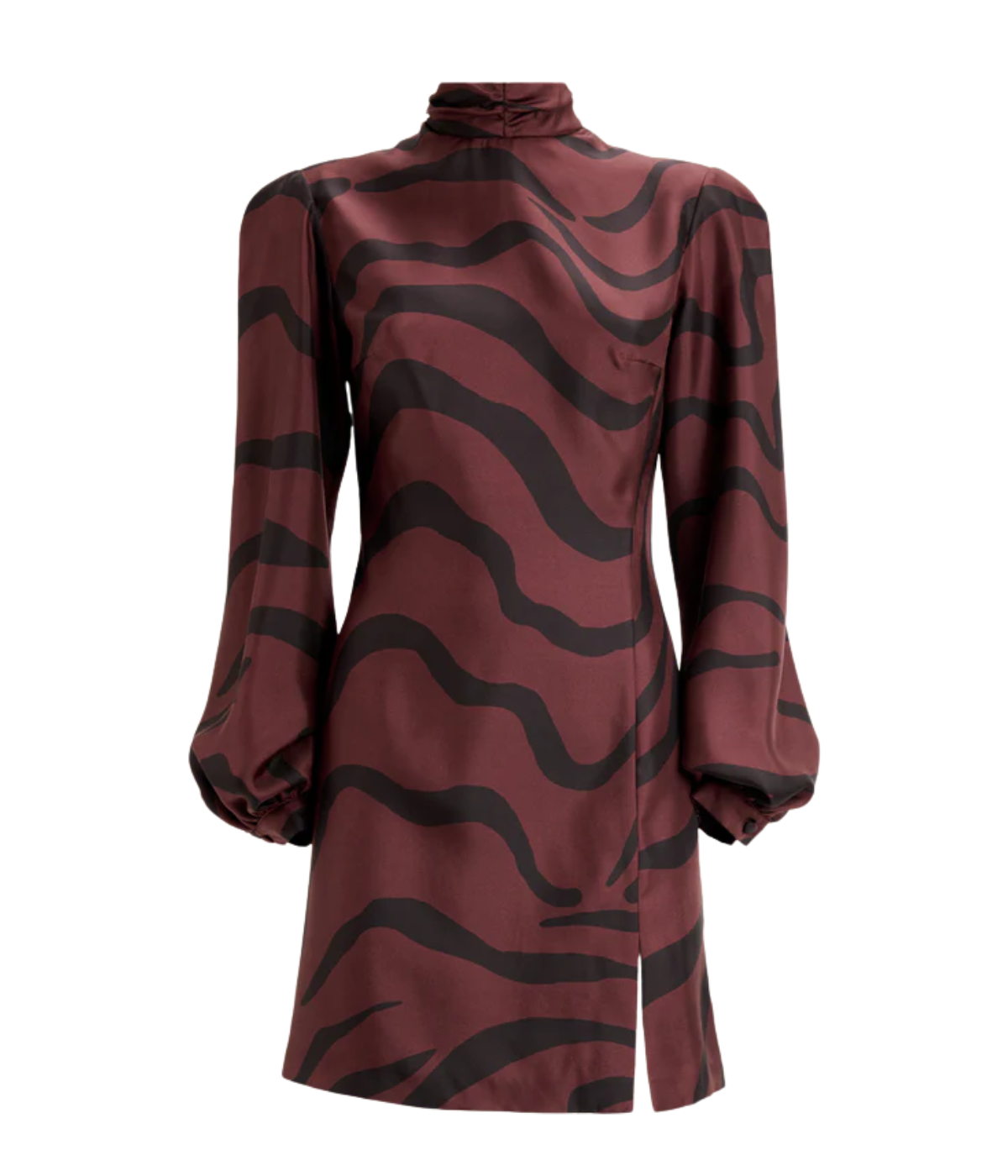Elle Mini Dress in Zebra Bordeaux