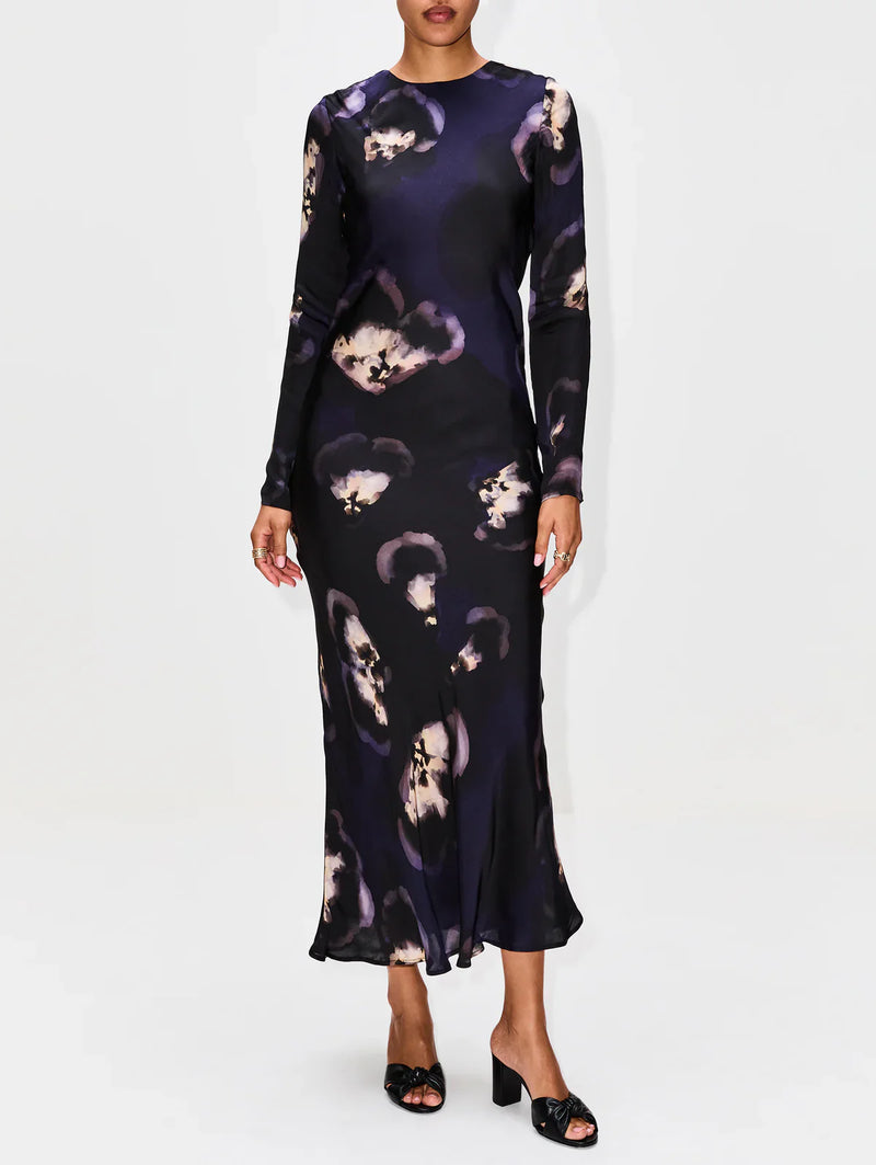 Quesada Midi Dress in Midnight Blue