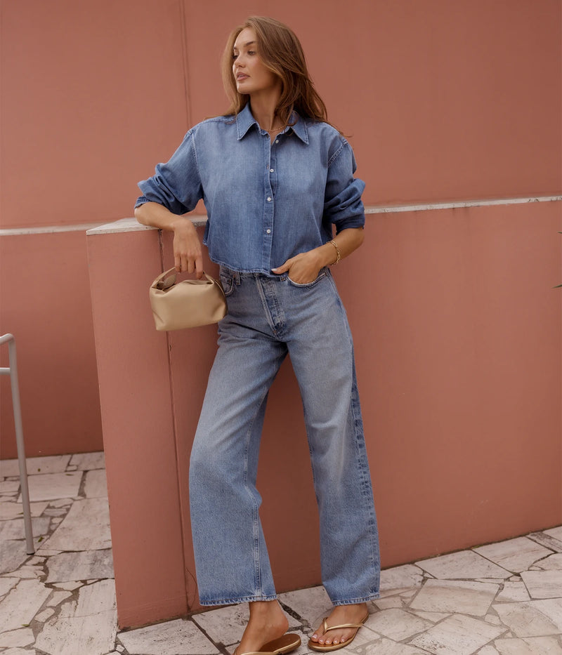 Low Slung Baggy Jean in Libertine