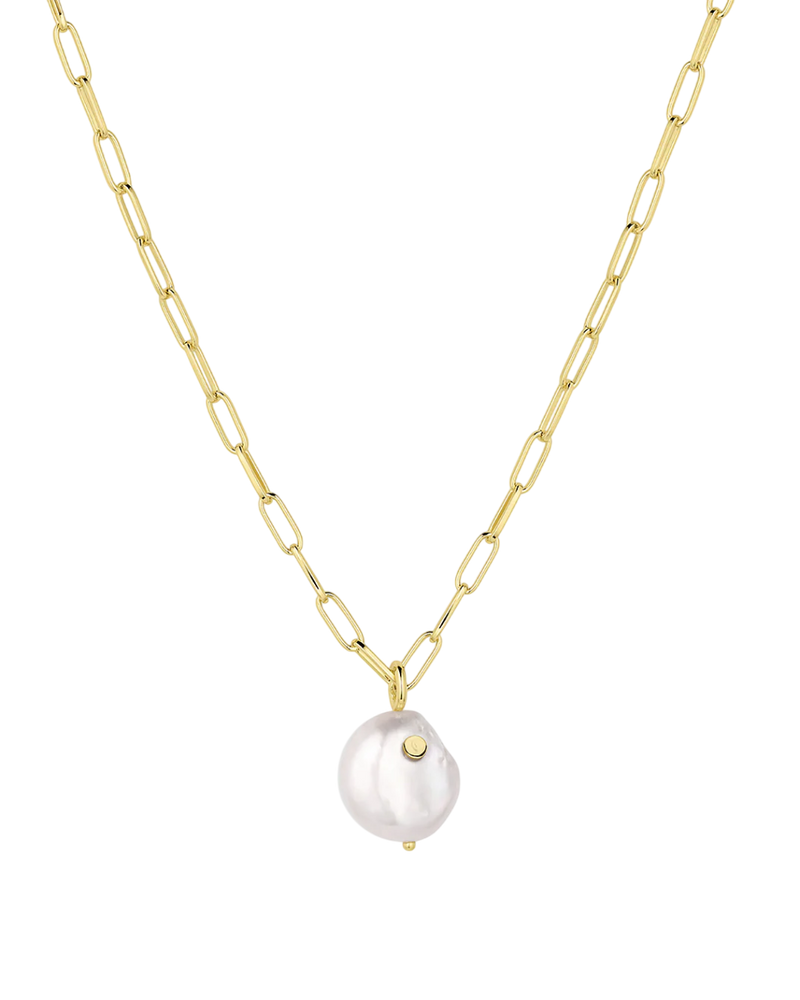 Reese Pearl Necklace in Gold