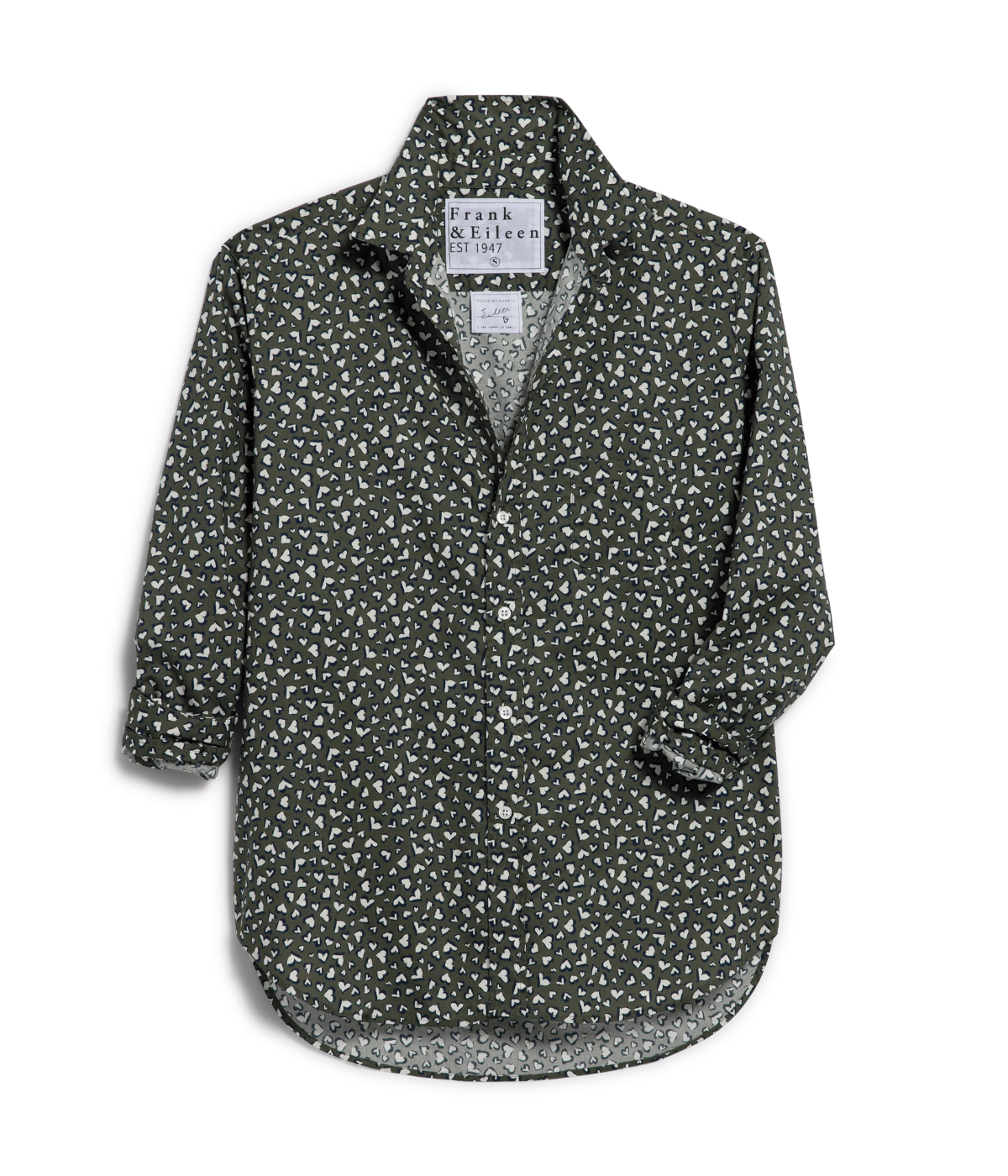 Eileen Woven Button Up in Green Messy Hearts
