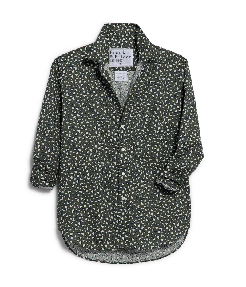 Eileen Woven Button Up in Green Messy Hearts