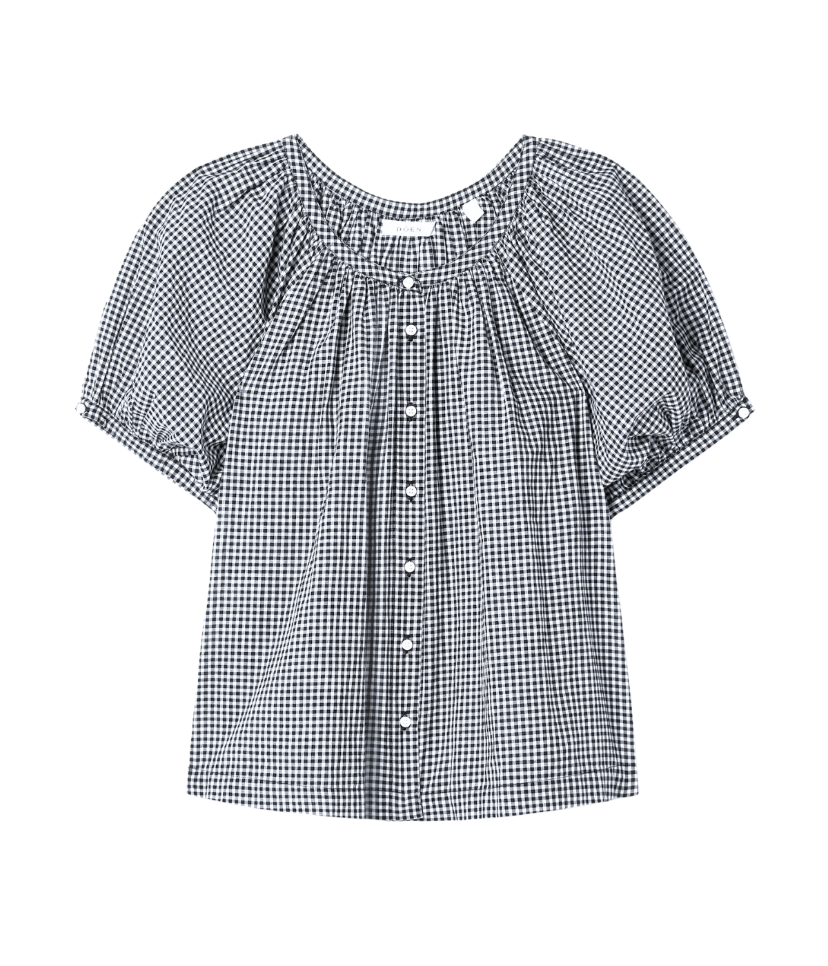 June Top In Navy La Maddalena Gingham