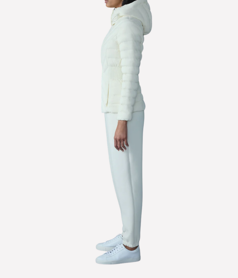 Idalee Puffer Jacket in Cream